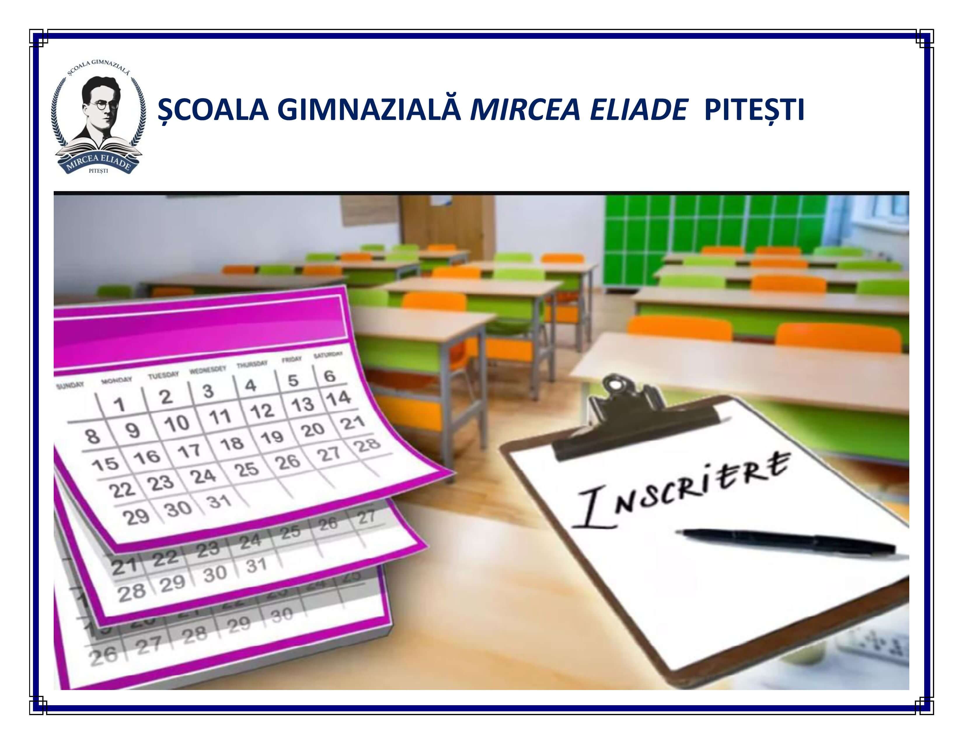 ANUNȚ – Înscriere clasa pregătitoare – an școlar 2023 – 2024